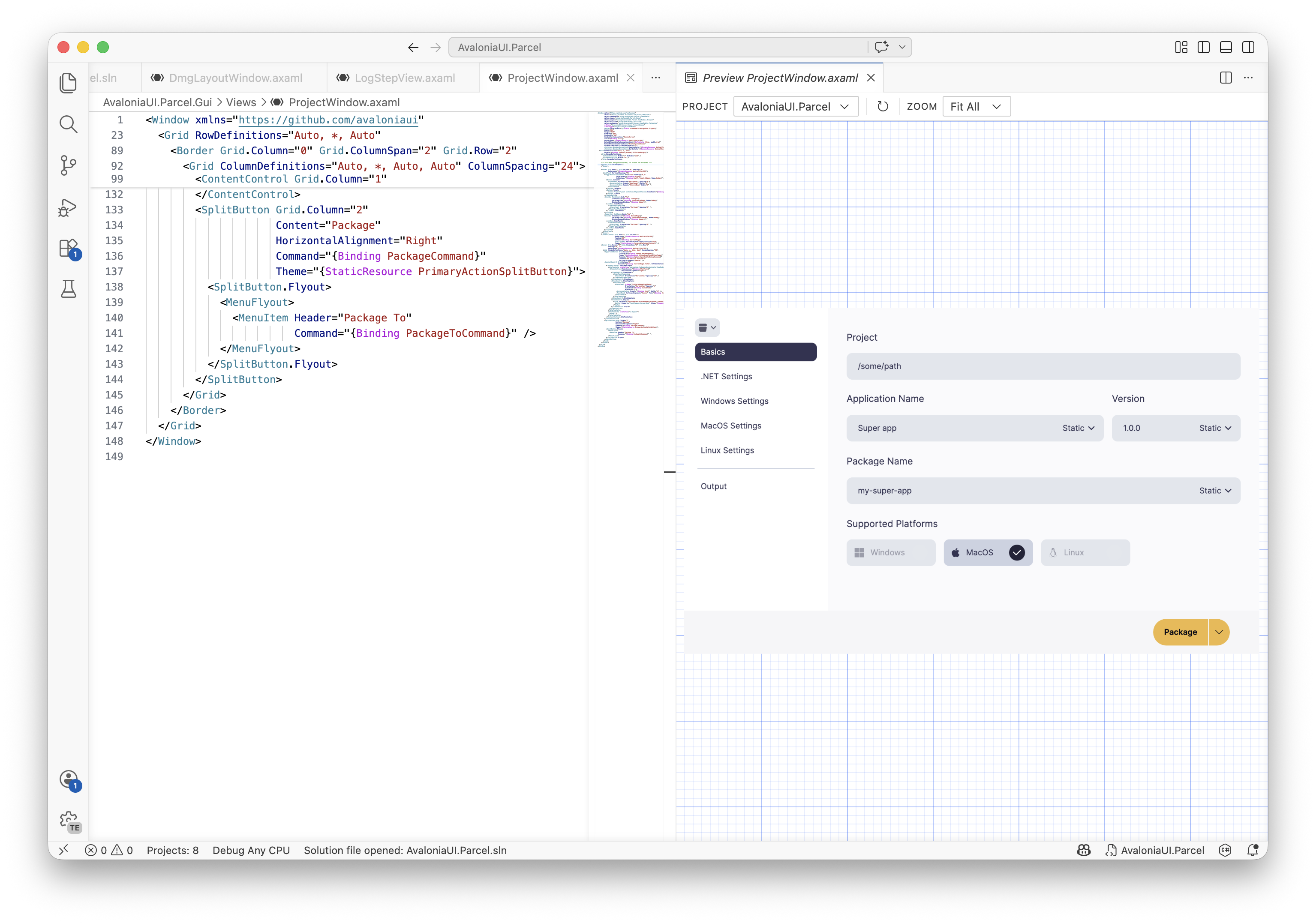 Avalonia tooling in Visual Studio Code